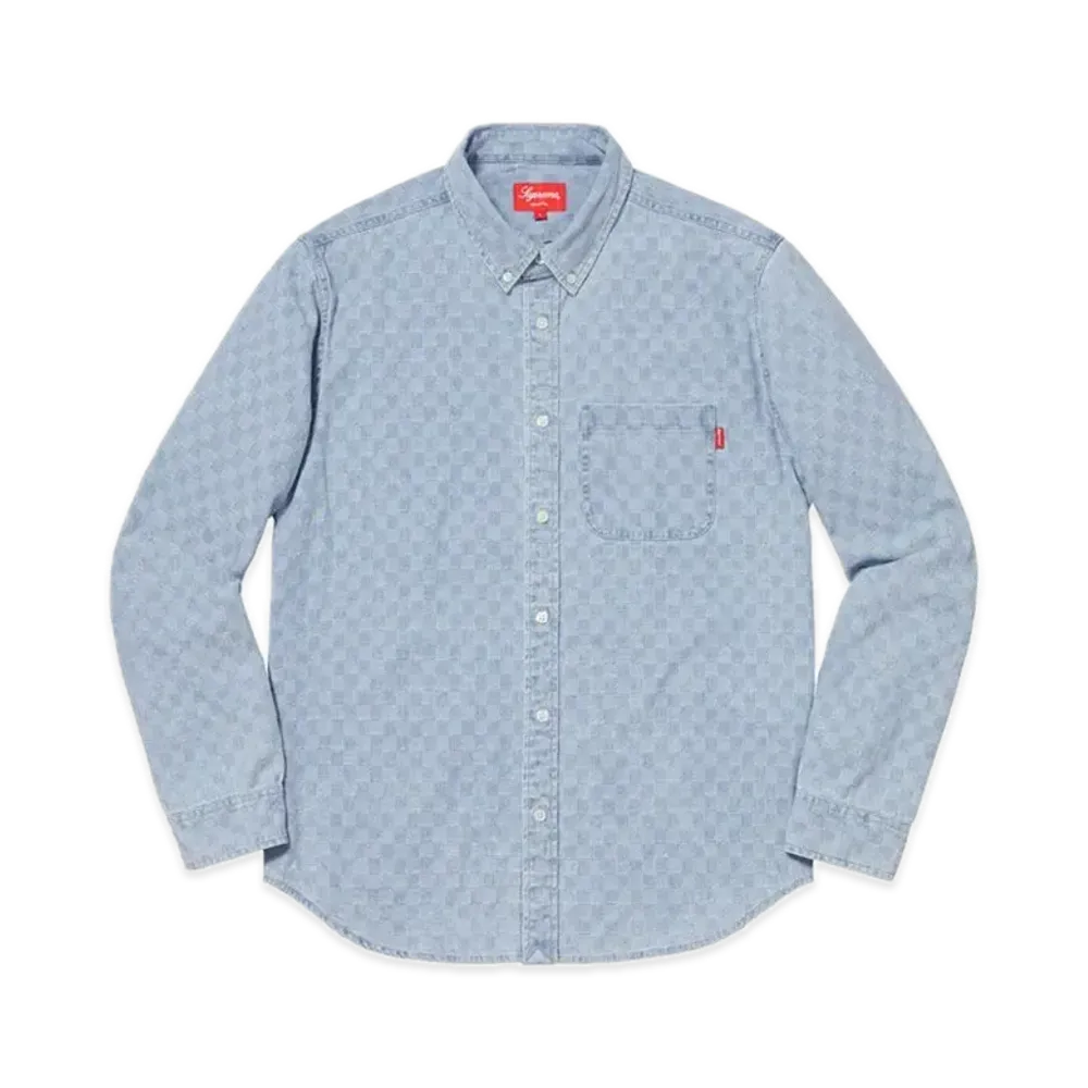 Supreme Checkered Denim Shirt "Blue"