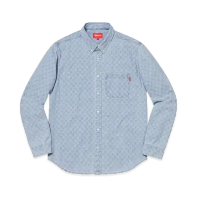 Supreme Checkered Denim Shirt "Blue"