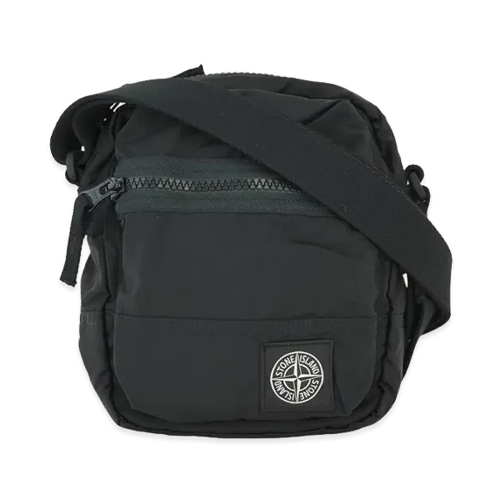 Stone Island Compass Logo Patch Mini Shoulder Bag "Black"