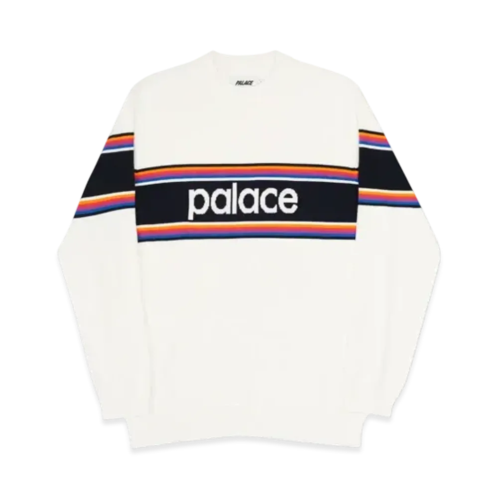 PALACE Multi Stripe Knit "White"