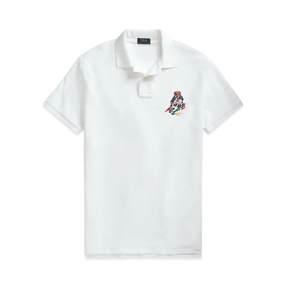 Polo Ralph Lauren Custom Slim Fit Polo Bear Polo Shirt "White"
