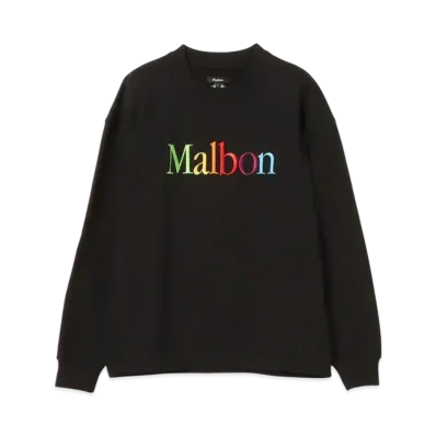 BEAMS x MALBON GOLF Exclusive Rainbow Sweatshirt "Black"