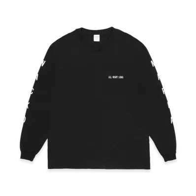 WACKO MARIA Washed Heavy Weight Long Sleeve T-Shirt "Black"