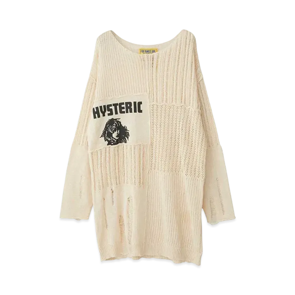 HYSTERIC GLAMOUR The Hysteric Woman Crash Sweater "Beige"