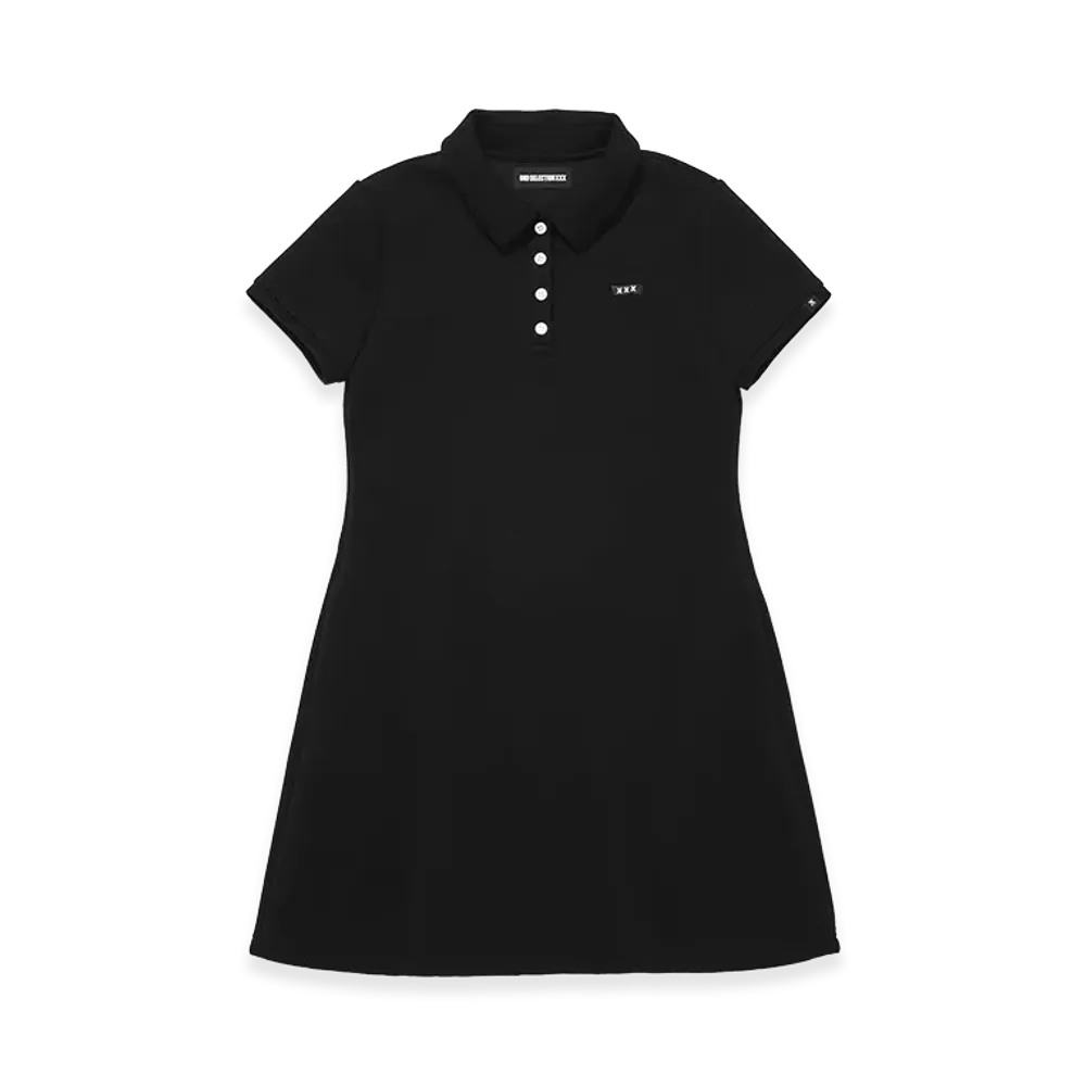 GOD SELECTION XXX Women's Mini Box Logo Polo One-Piece GXL-S26-OP-01 "Black"