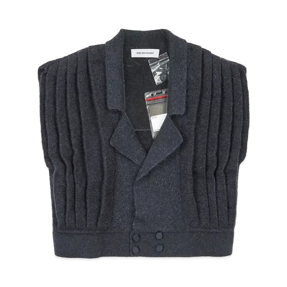 KIKO KOSTADINOV Orson Knitted Vest "Shiny Graphite"