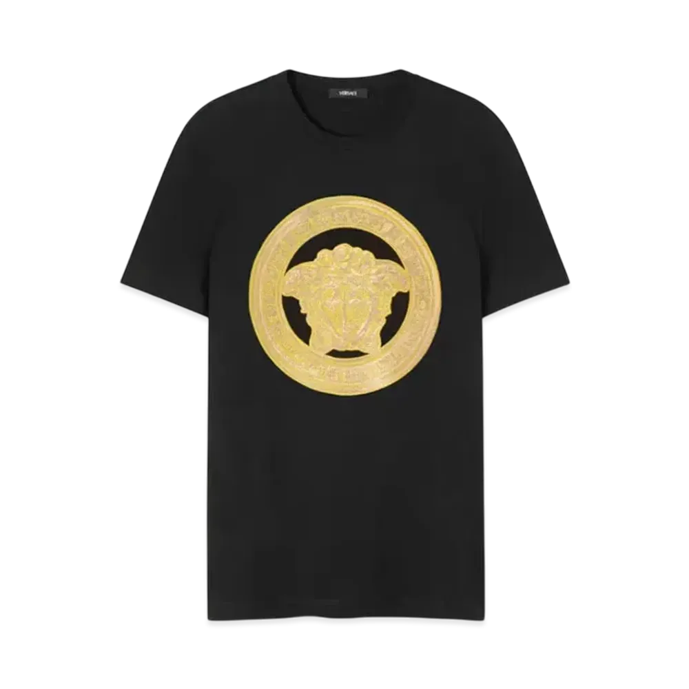 Versace Embroidered Medusa T-Shirt "Black"