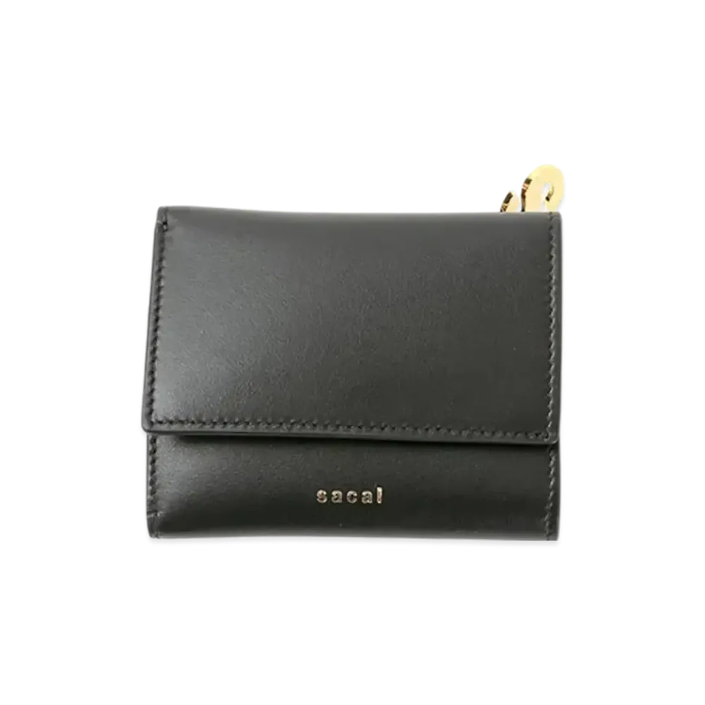 sacai Bicolor Trifold Wallet "Black"