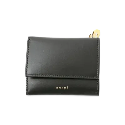 sacai Bicolor Trifold Wallet "Black"