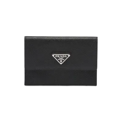 PRADA Saffiano Leather Document Holder "Black"