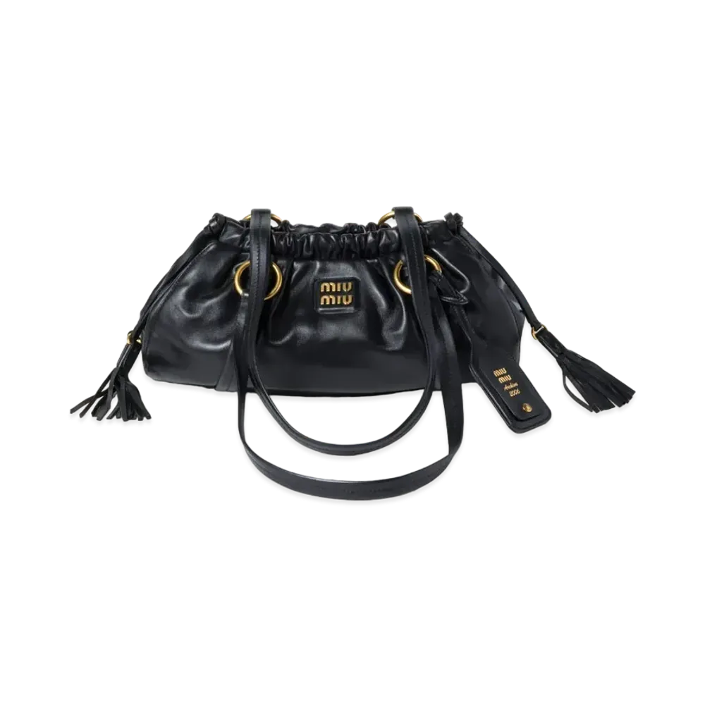 MIUMIU Joie Nappa Leather Bag "Black"