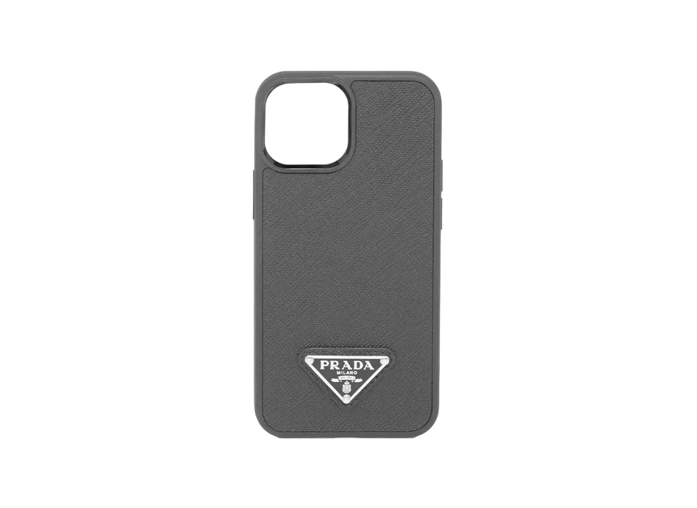 PRADA Saffiano Leather iPhone 13 Mini Cover "Black"