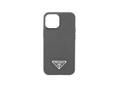 PRADA Saffiano Leather iPhone 13 Mini Cover "Black"