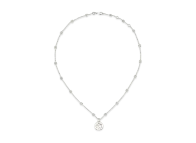 GUCCI Silver Necklace With Interlocking G