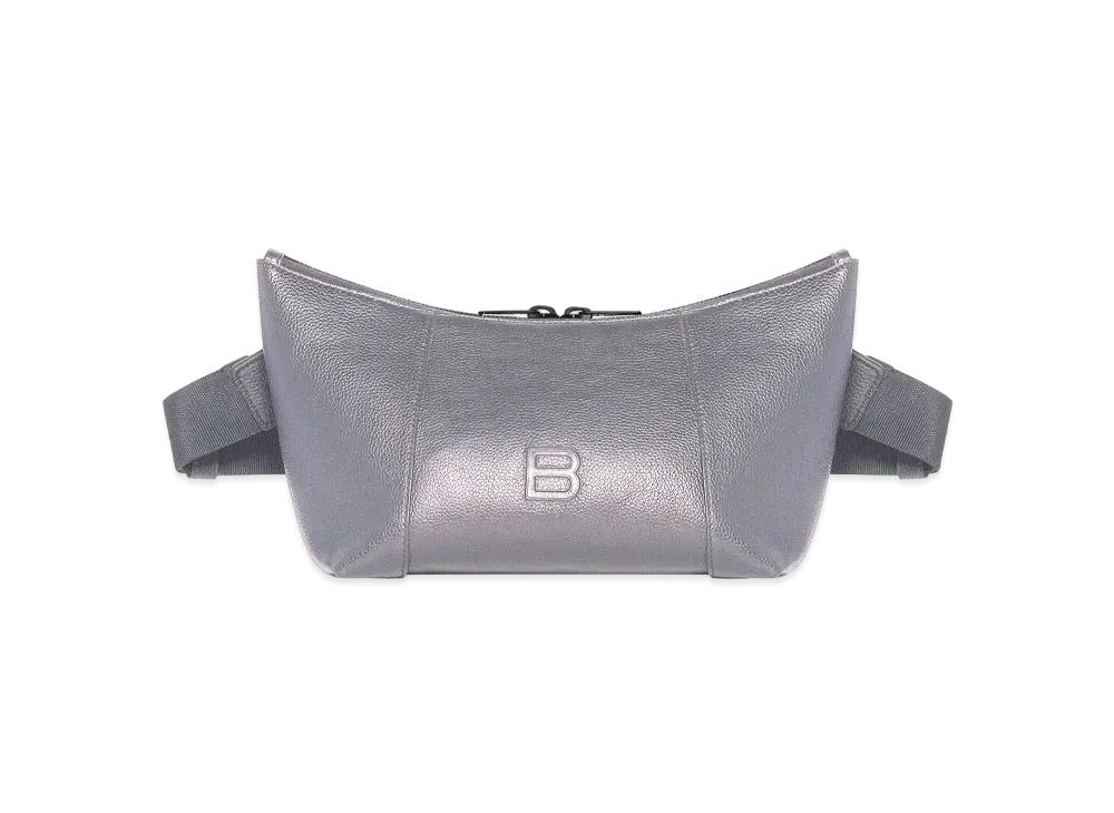 BALENCIAGA Hourglass Men Shoulder Bag In Semi Matte Grained Calfskin "Dark Gray"