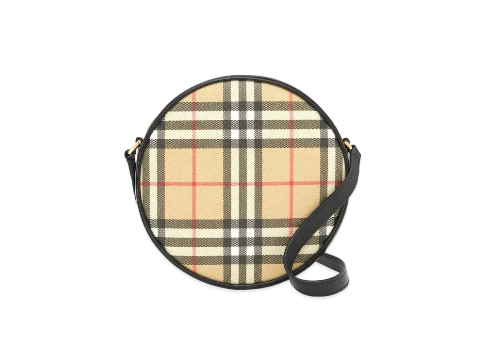 Burberry Vintage Check & Leather Louise Bag "Archive Beige/Black"