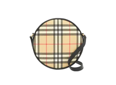 Burberry Vintage Check & Leather Louise Bag "Archive Beige/Black"
