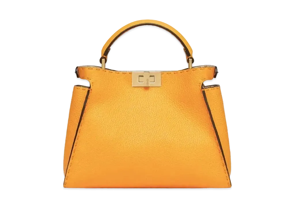 FENDI Peekaboo Essentially Leather Bag "Orange"