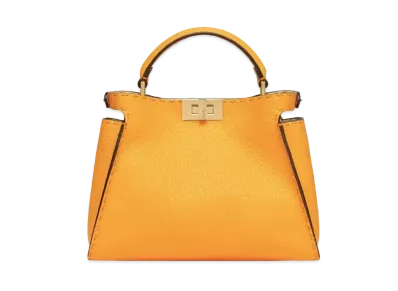 FENDI Peekaboo Essentially Leather Bag "Orange"