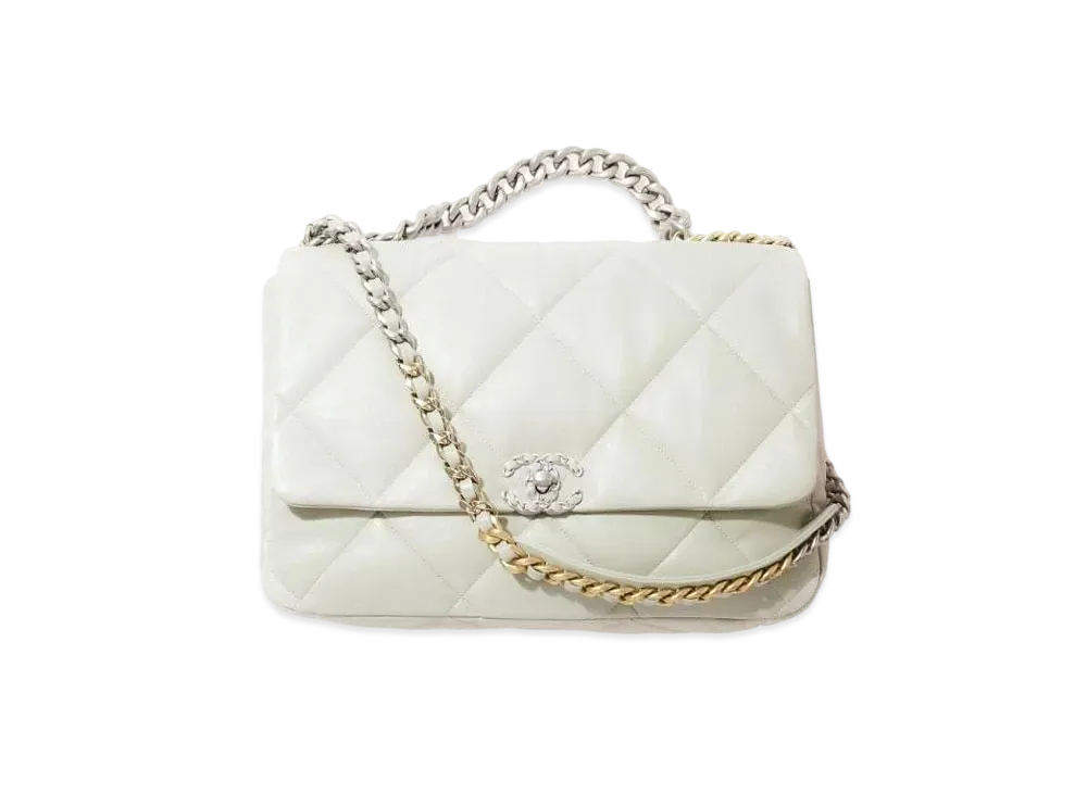 CHANEL 19 Maxi Hand Bag Lambskin "Gray"