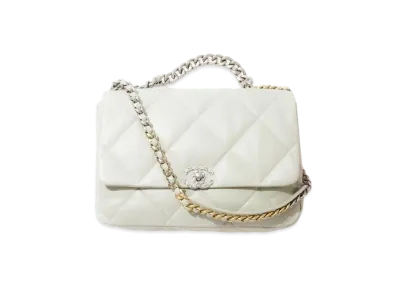 CHANEL 19 Maxi Hand Bag Lambskin "Gray"