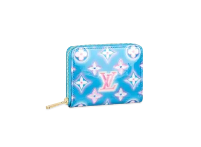 Louis Vuitton Zippy Coin Purse Vernis "Baby Blue Neon"