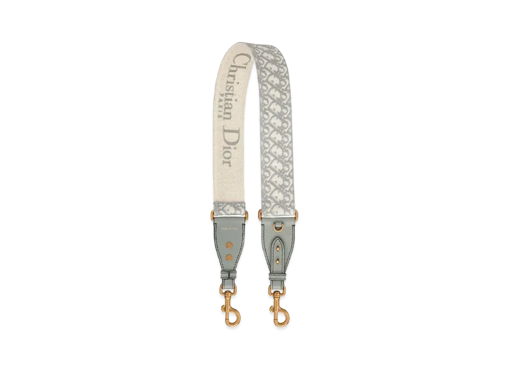 Dior Shoulder Strap Dior Oblique Embroidery "Gray"