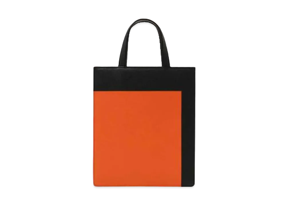 Valextra Boxy Medium Tote Bag "Orange/Black"