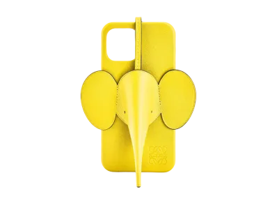 LOEWE Elephant Phone Cover In Calfskin For Iphone 12 Pro Max "Yellow"