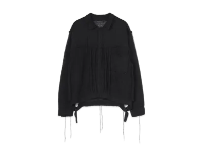 Yohji Yamamoto Pour Homme 3G1P PLAIN STITCH STRING JACKET "Black"