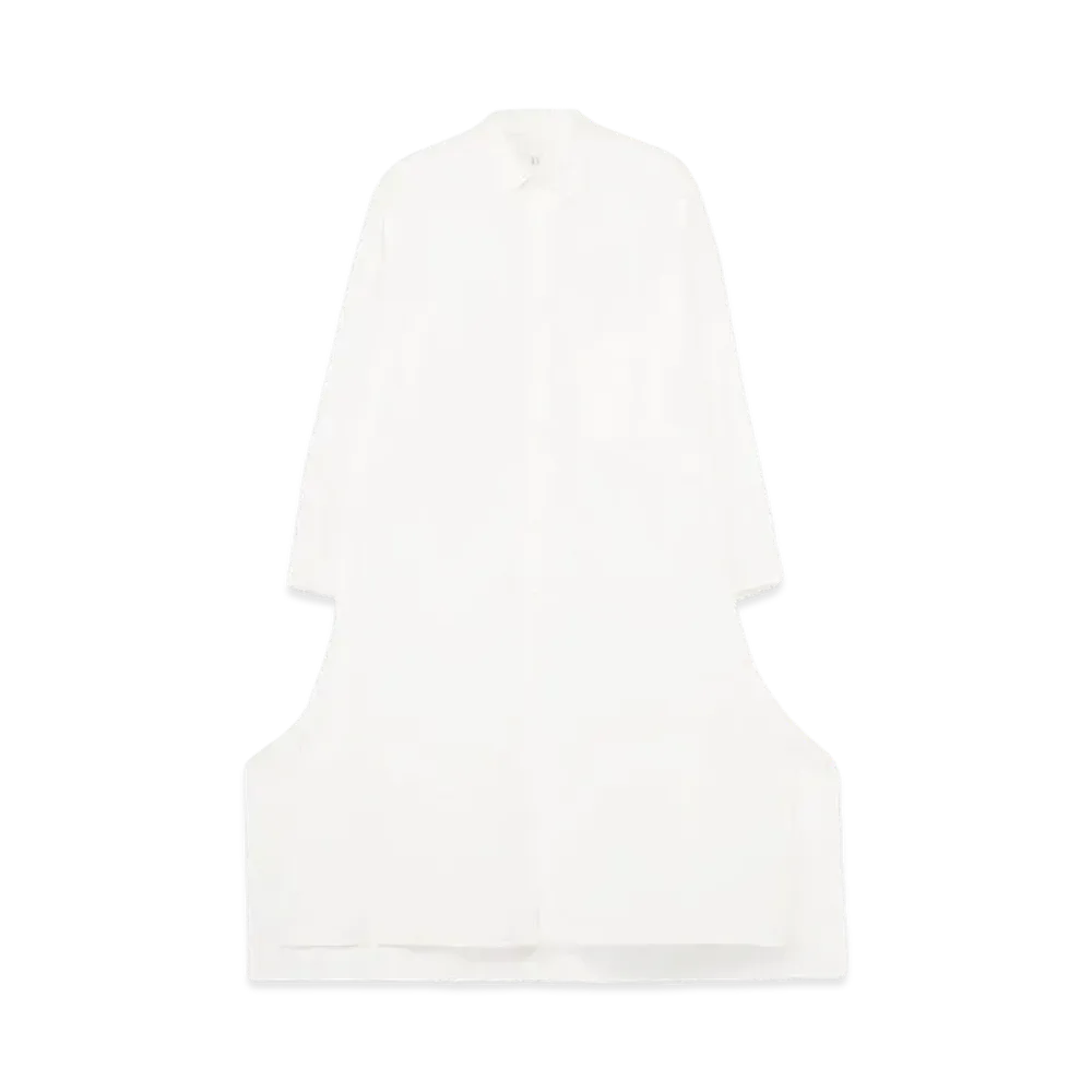 Yohji Yamamoto Y's BROAD CURVE SLIT BLOUSE "White"