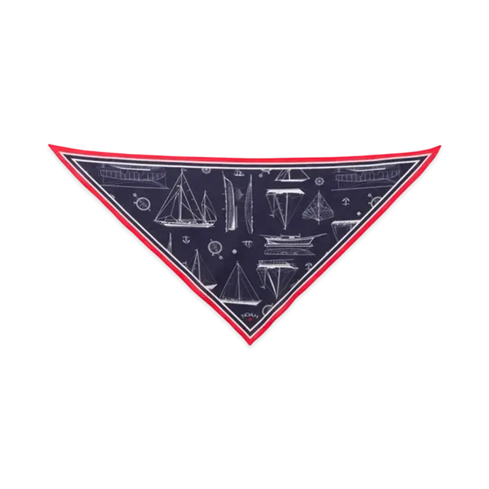 Noah Half Bandana "Navy/Red"