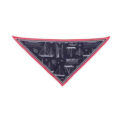 Noah Half Bandana "Navy/Red"