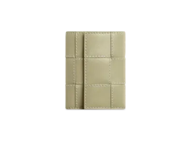 Bottega Veneta Cassette Tri-Fold Zip Wallet "Travertine/Natural"