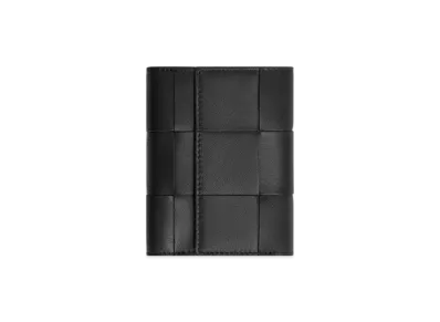 Bottega Veneta Cassette Tri-Fold Zip Wallet "Black"