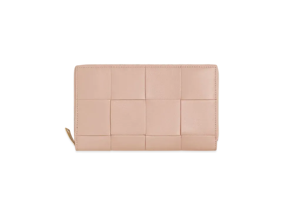 Bottega Veneta Cassette Zip Around Wallet "Lotus"