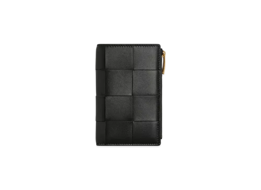 Bottega Veneta Cassette Medium Bi-Fold Wallet "Black"