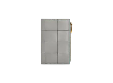 Bottega Veneta Cassette Medium Bi-Fold Wallet "Sterling/Zenith"