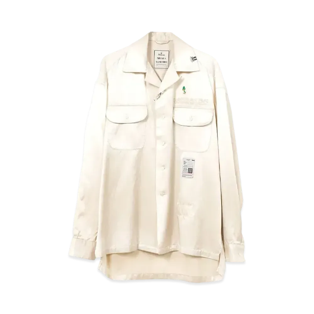 Maison MIHARA YASUHIRO Bleached Satin Shirt "White"