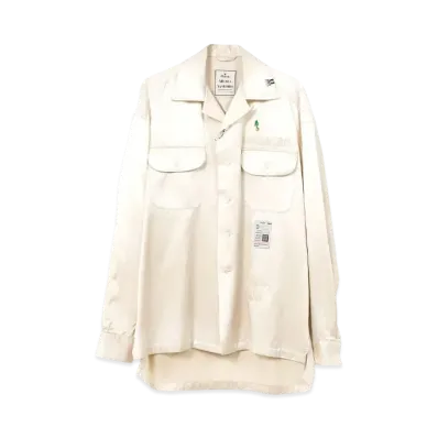 Maison MIHARA YASUHIRO Bleached Satin Shirt "White"