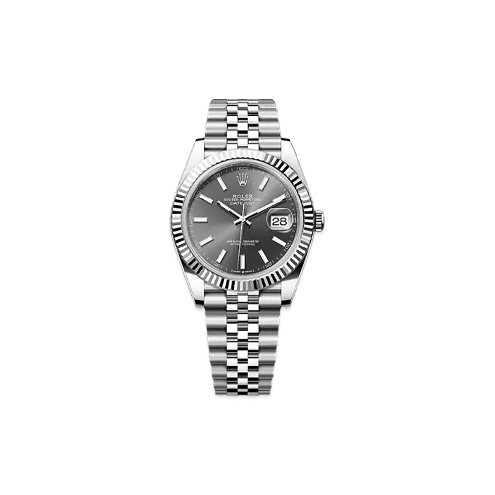 ROLEX Datejust 41 Oystersteel & White Gold "Charcoal"