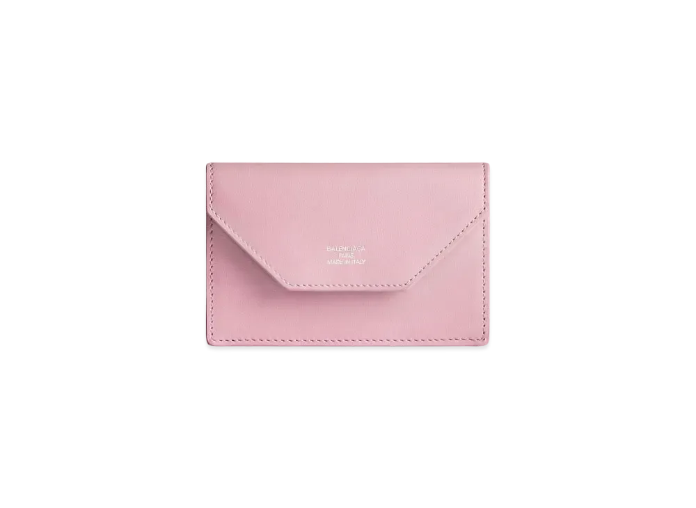 BALENCIAGA Envelope Flap Card Holder Smooth Calfskin "Light Pink"