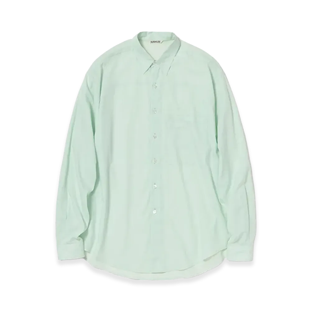 AURALEE Super Fine Cotton Lawn Shirt "Pale Blue"