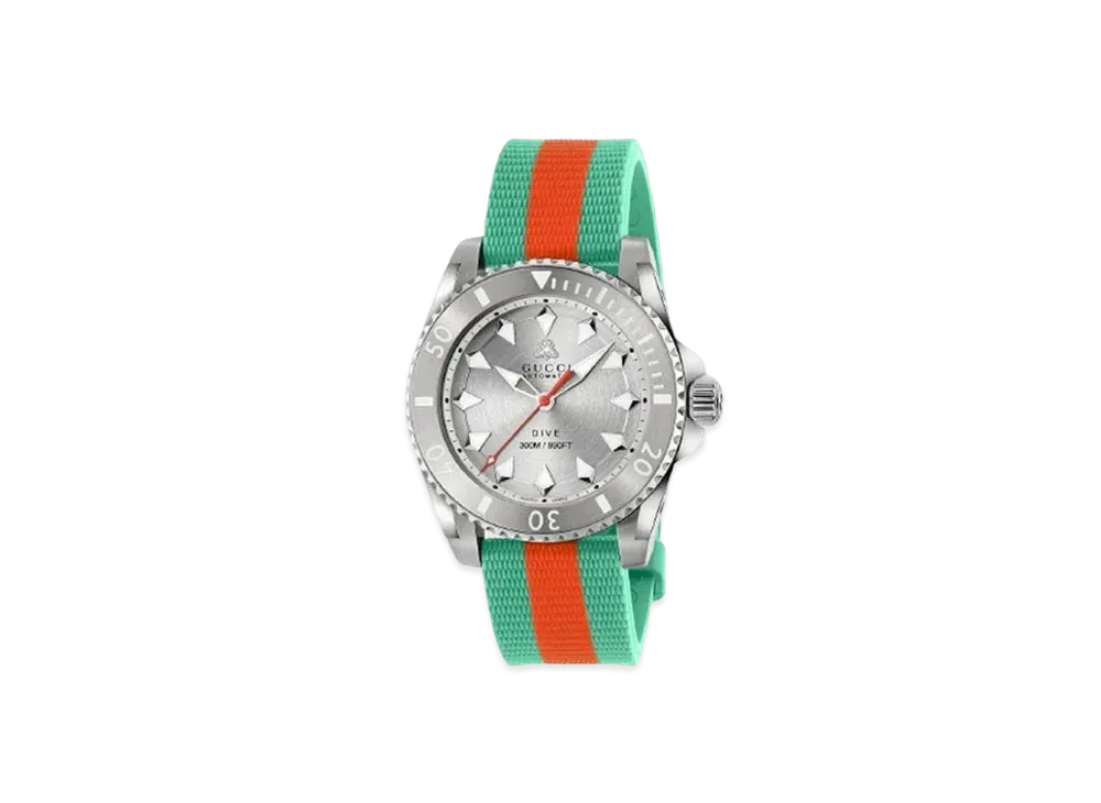 グッチ ダイヴ ウォッチ 40mm ラバー "シルバー" 750539 IC4A0 8776