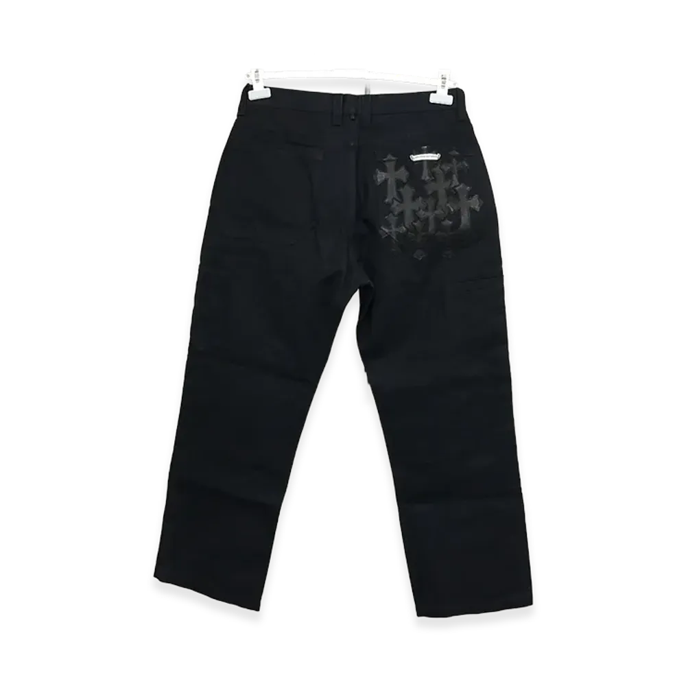 Chrome Hearts Cemetery Cross Patch Carpenter Pants "Black"