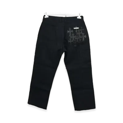Chrome Hearts Cemetery Cross Patch Carpenter Pants "Black"
