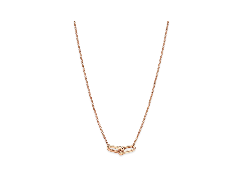 Tiffany & Co. Tiffany Hardware Small Double Link Pendant "Rose Gold"