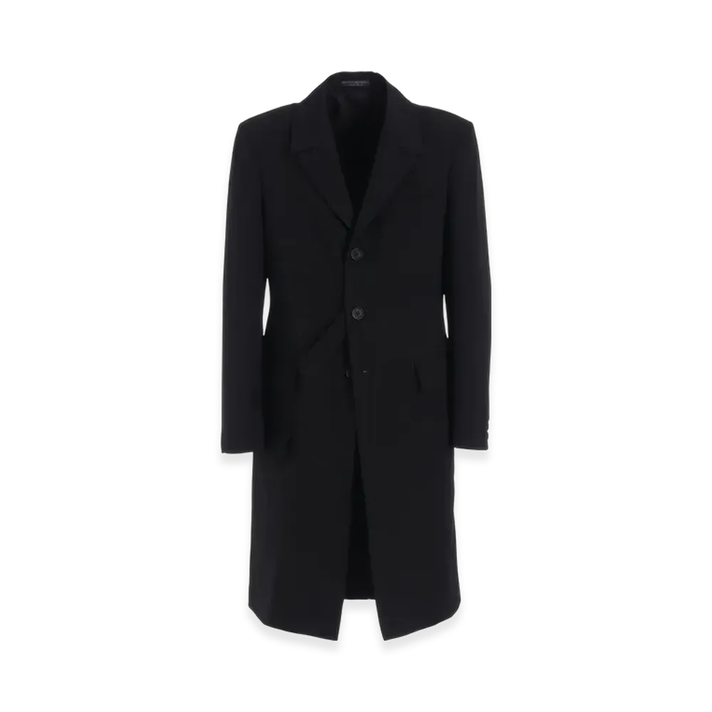 Yohji Yamamoto POUR HOMME Regulation Gabardine Doctor'S Jacket "Black"
