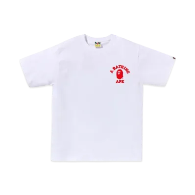 A BATHING APE ABC Camo College Ats Tee "White/Pink"