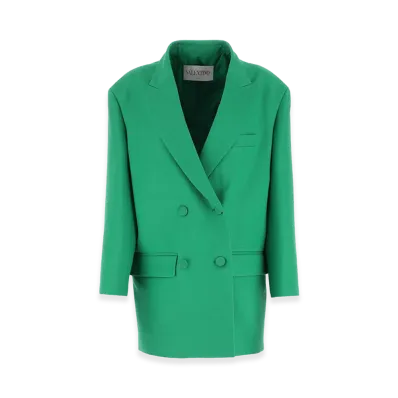 Valentino Women's Crepe Couture Oversize Blazer "Green"
